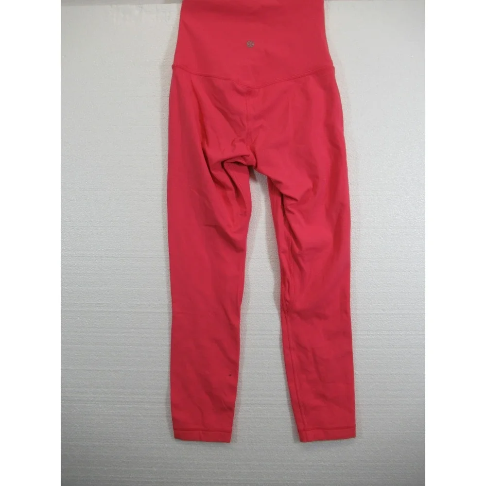 Lululemon Align High-Rise Crop Leggings Women Size 2 Hot Pink 23